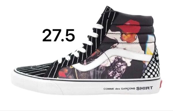 Supreme × Comme Des Garcons Shirt × Vans SK8-Hi Black 27.5