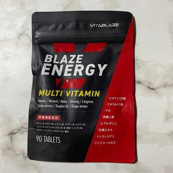 BLAZE ENERGY マルチビタミン & マルチミネラル サプリ ビタミン 12種 ミネラル 11種 30日分 90粒 亜鉛