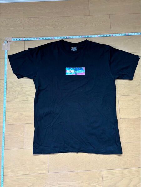 Alpha Industries Tシャツ 黒 ブラック ロゴTシャツ Lサイズ