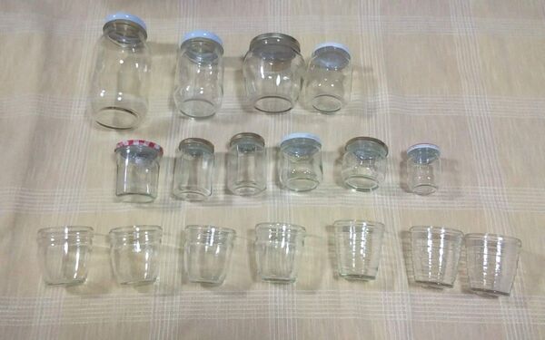 ◆【空瓶、各種/10個 & Morozoff コップ/7個】