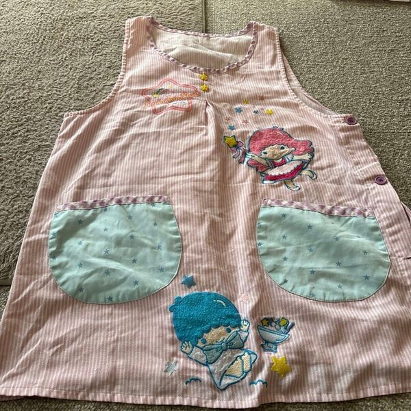 LittleTwinStars キッズエプロン キキララ ピンク