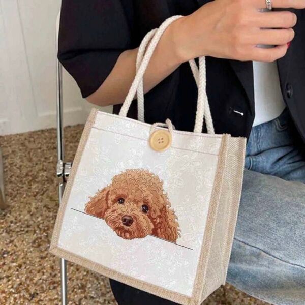 新品【ハンドバッグ】かばん【トイプードル】バッグ トートバッグ うちの子グッズ 犬グッズ 犬 トイプー ギフト プレゼント 軽量