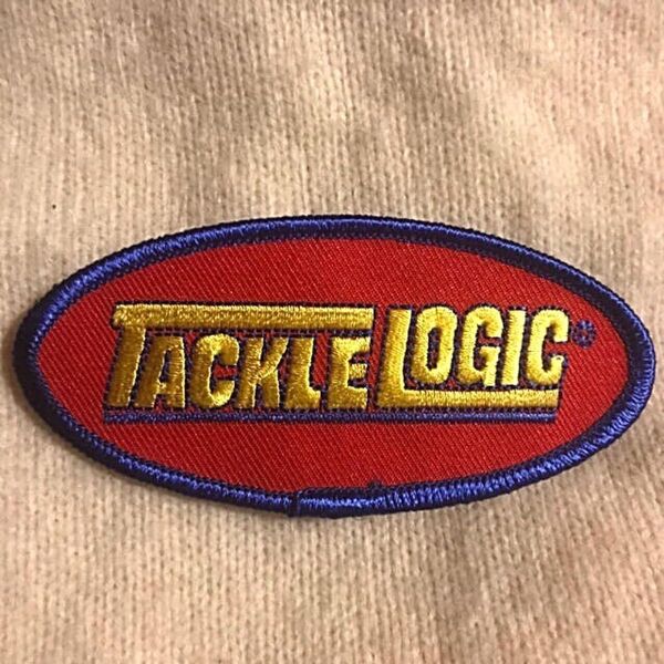 ワッペン TACKLE LOGIC 刺繍ワッペン タックルロジック アイロンワッペン 大きめ アメカジ アメリカ オーバル 楕円