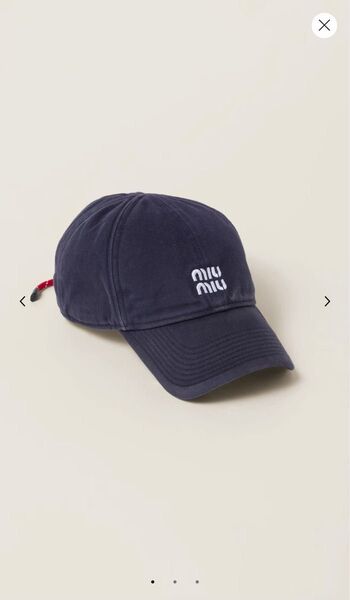 値下げ!新品未使用 miumiu デニム ベースボールキャップ ネイビー M 超希少