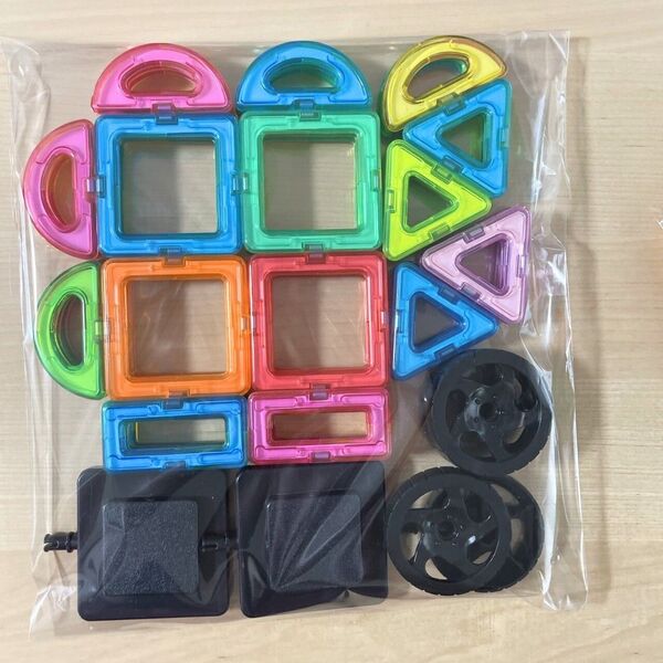 マグネットブロック 知育玩具 子供 中号 新品 プレゼント タイヤ 50P マグネット プレゼント