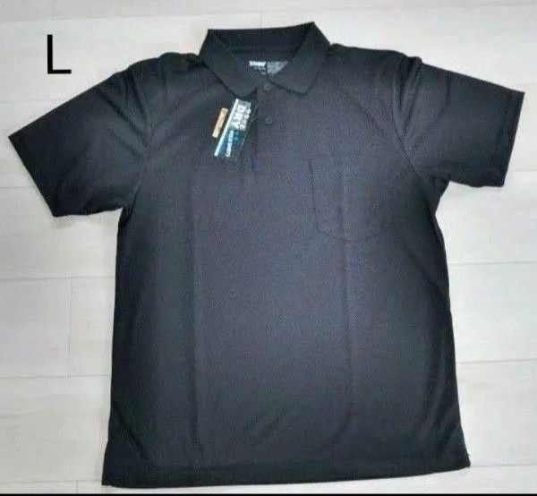 未使用 新品 TMW サラッとDRY 吸汗速乾 軽量 快適ストレッチ 半袖 ポロシャツ 黒 L