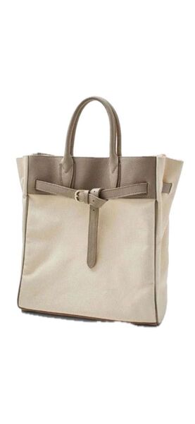 倉敷帆布と本革トートバッグ 美品 帆布トート 本革トート フェリシモ(IEDIT イディット) トートバッグ キャンバス