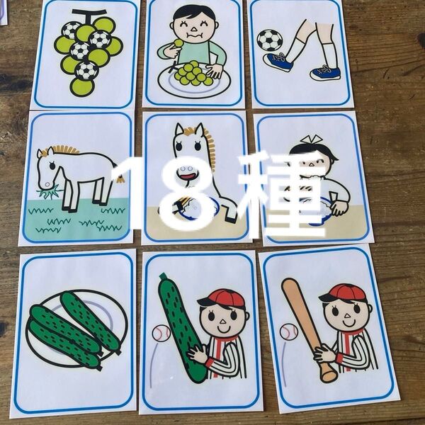 療育 絵カード 間違い探し 18種 知育 言葉