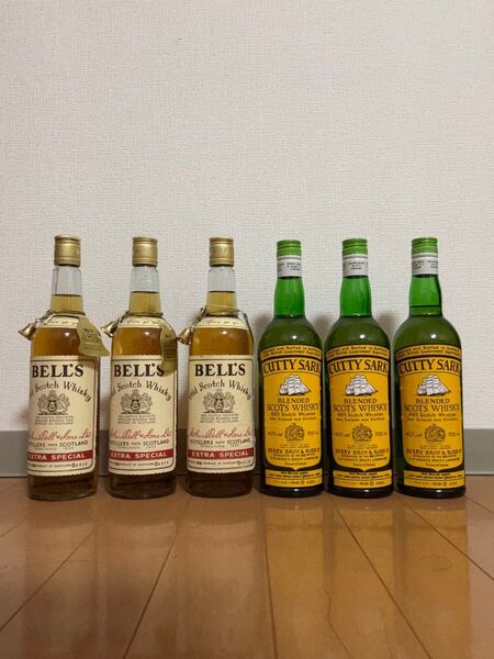 ウイスキーセット ベル オールド スコッチ ウイスキー特級表示760ml×3 カティーサーク特級表示700ml×3