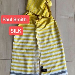 Paul Smith シルク大判ストール イエロー 新品未使用 フリンジ