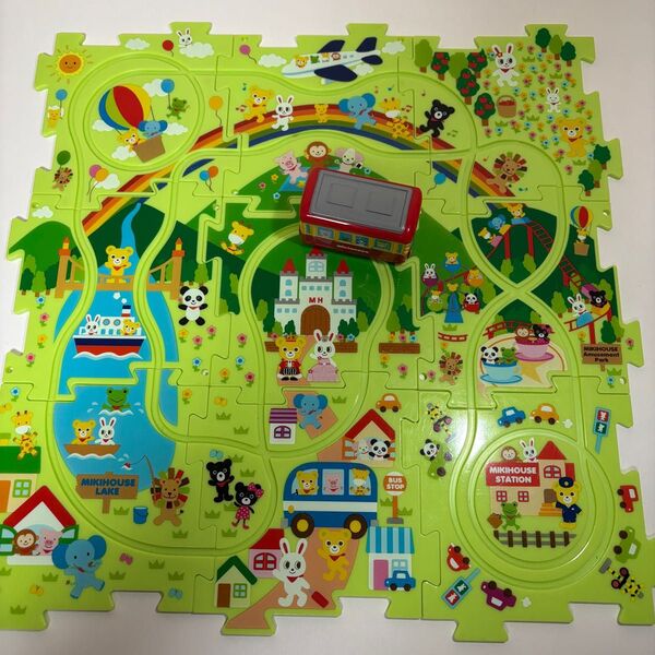 ミキハウス mikihouse パズルトレイン 中古
