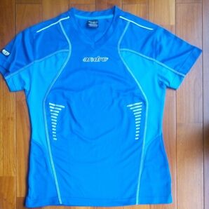 andro 卓球 ウェア シャツ ブルー系L