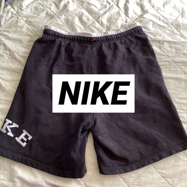 NIKE 白タグ ショート パンツ ブラック Lサイズ 綿100% メンズ