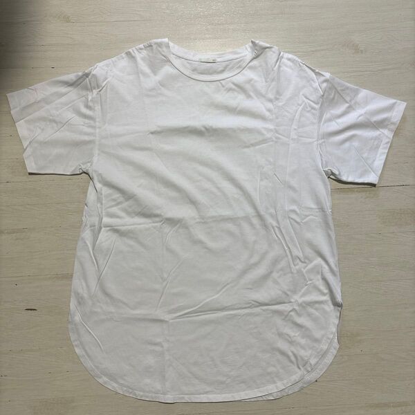 ジーユー GU ホワイト 半袖 Tシャツ クルーネック