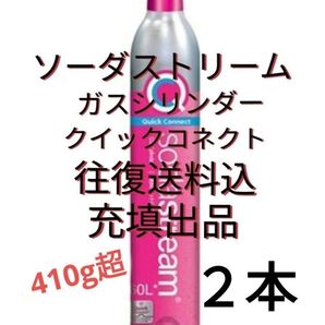 【往復送料込充填2本】ソーダストリームガスシリンダー充填2本 ソーダストリーム クイックコネクト ピンクシリンダー