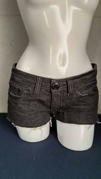 デニム ショートパンツ 黒