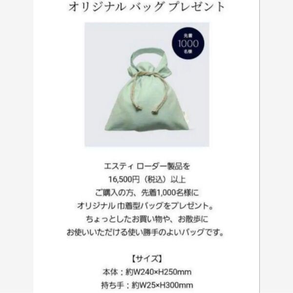 エスティローダー ノベルティ オリジナル巾着
