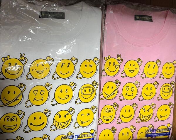 24時間テレビ 2015年 チャリTシャツ 白 ピンク Mサイズ