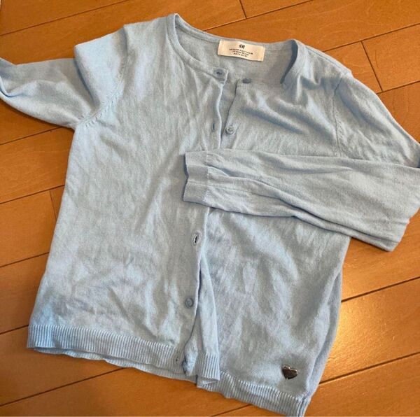H&M 水色 カーディガン 130