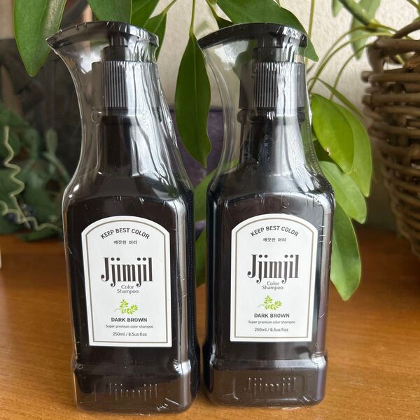 Jjimjil カラーシャンプー ダークブラウン 2本セット