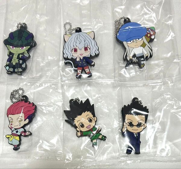HUNTER×HUNTER ラバーマスコット ゴン レオリオ ヒソカ カイト ピトー メルエム