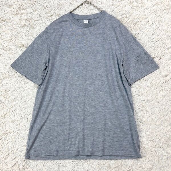 【極美品】BERLUTI ベルルッティ 半袖 カットソー Tシャツ ロゴ刺繍 M グレー