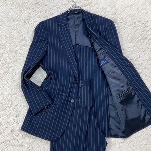 美品 BrooksBrothers ブルックスブラザーズ セットアップ スーツ ジャケット パンツ ストライプ L ネイビー 紺