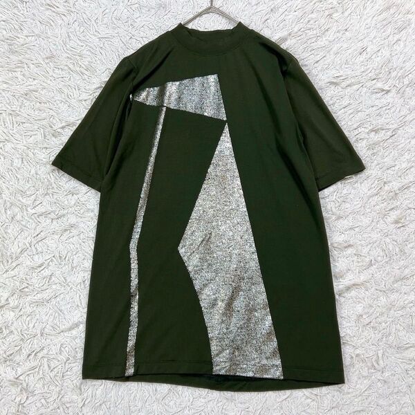 【新品】ISSEY MIYAKE イッセイミヤケ モックネック カットソー Tシャツ 2 M相当 カーキ 現行タグ 23年モデル