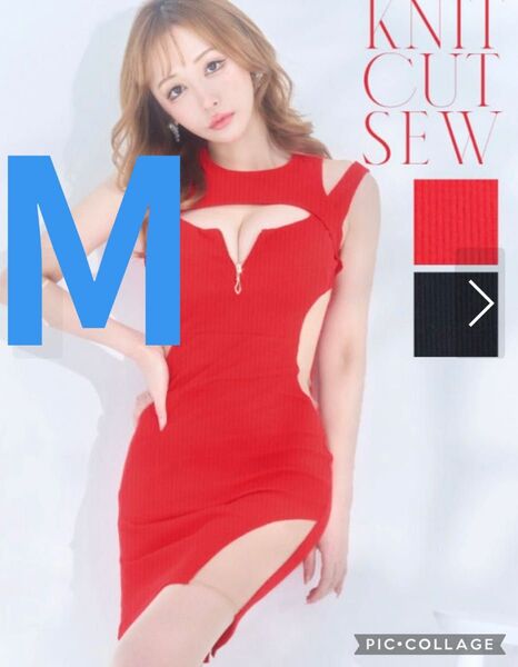 ◇JEWELS ノースリーブ ニットドレス M