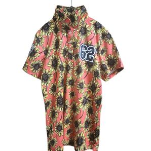 【即日発送/未使用】CUARTO UNITED 総柄 ポロシャツ ひまわり M