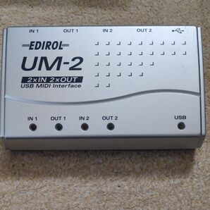 EDIROL UM-2 USB MIDIインターフェースとMIDIケーブル2本