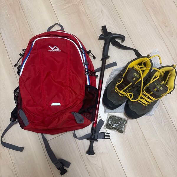 登山セット リュック、トレッキングポール、トレッキングシューズ26.5センチ アウトドア