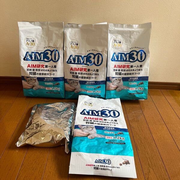 AIM30 室内成猫用 健康な尿路・毛玉ケア フィッシュ 1.2kg 3.5袋