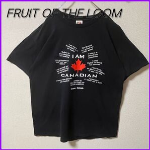 【FRUIT OF THE LOOM】フルーツオブザルーム Tシャツ XL CANADIAN プリント ヘビーコットン