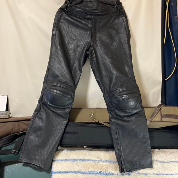 RStaichiバイク用 レザーパンツ メッシュ ブラック 美品