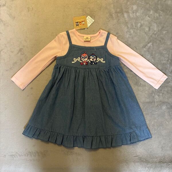アンパンマン ドキンちゃん ドッキングワンピース 95cm 女の子 デニム