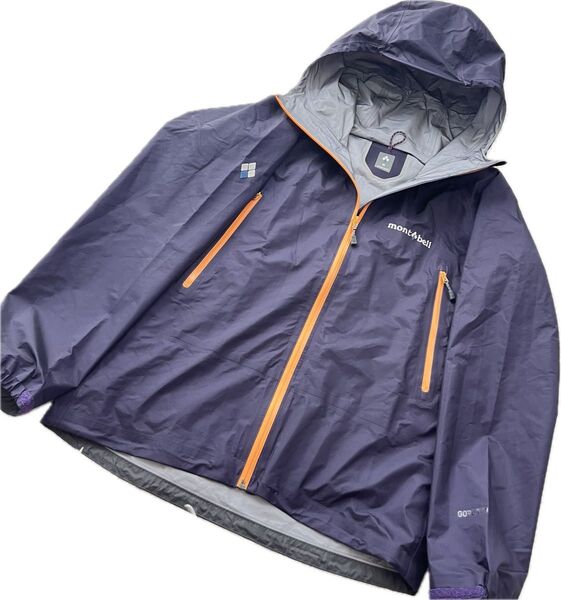 mont-bell モンベル ストームクルーザージャケット 紫 M レインウェア 登山 トレッキング 通勤通学 ゴアテックス