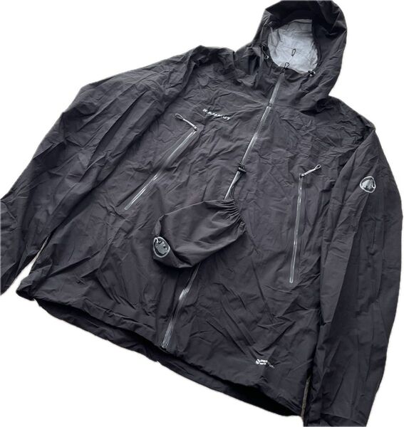 【人気】MAMMUT マムート マウンテンパーカー ソフトシェル 黒 XL 登山トレッキング