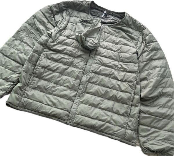 【極美品】モンベル×ビームス スペリオダウンジャケット 800FP グレー XL インナーダウン 登山トレッキング 現モデル