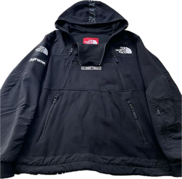 【コラボ】THE NORTH FACE × SUPREME ザノースフェイス×シュプリーム アノラックパーカー ブルゾン M 黒