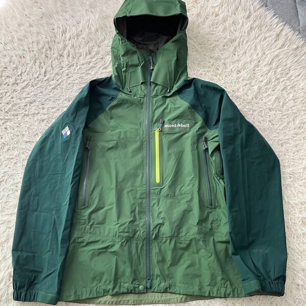 mont-bell モンベル ダイナアクションパーカ ゴアテックス 登山 トレッキング L 緑 メンズ ハードシェル スノボ