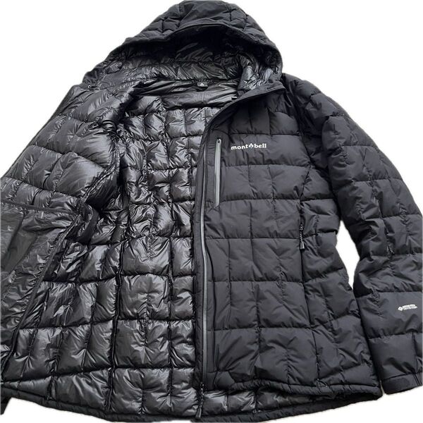 【1000FP】mont-bell モンベル イグニスダウンパーカ XL 黒 ゴアテックス 軽量 登山トレッキング 通勤通学