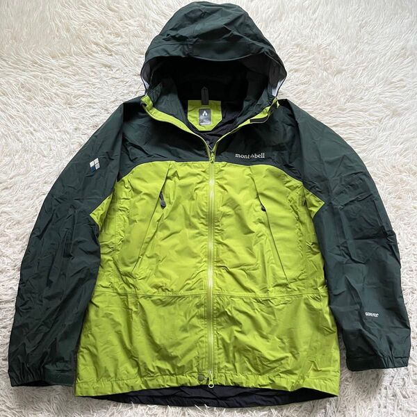 mont-bell モンベル ドロワットパーカ マウンテンパーカー 緑 XL スノボウェア 登山 トレッキング ゴアテックス