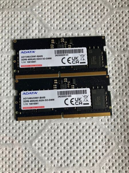 ADATA DDR5 4800 8GB×2 SO-DIMM 2枚セット