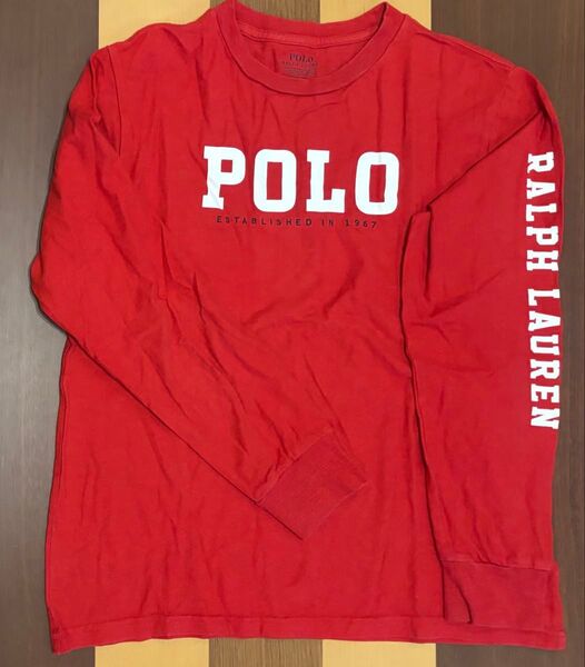 ☆POLO RALPH LAUREN ラルフローレン長袖Tシャツ キッズLサイズ(160cm)レッド 長袖 ポロラルフローレン