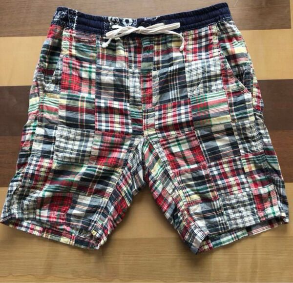 ☆美品☆デニム&サプライ ラルフローレン パッチワークショーツ XS レア品 ショートパンツ ハーフパンツ チェック ショーツ