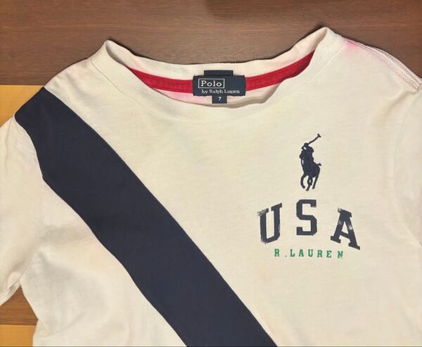 ☆ POLO RALPH LAUREN ポロラルフローレン キッズ Tシャツ USA 半袖Tシャツ サイズ7 ラルフローレン