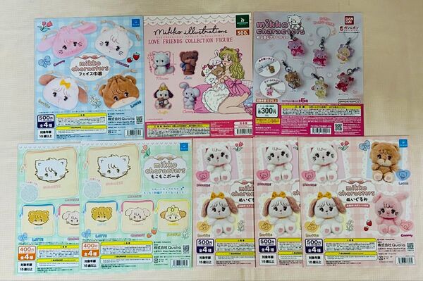 同梱値引き可 ガシャポン ガチャガチャ カプセルトイ mikko characters 台紙 販促POP 5種8枚セット