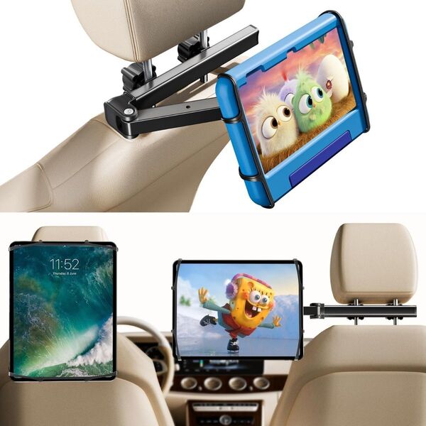 タブレットホルダー 後部座席 伸縮アーム ヘッドレスト 7-12インチ用