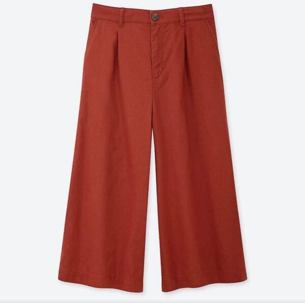 ユニクロUNIQLO リネンコットンワイドクロップドパンツ